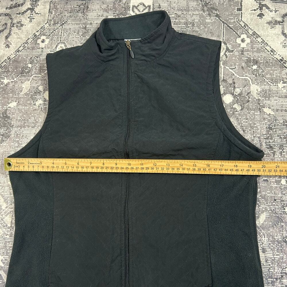 Columbia Women's Quilted Full Zip Fleece Side Vest Black Size M Camping Gorpcore - Picture 7 of 10